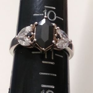 Beautiful Sterling Silver Black Sapphire Ring